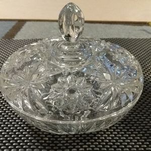 Vintage Anchor Hocking pressed glass candy dish